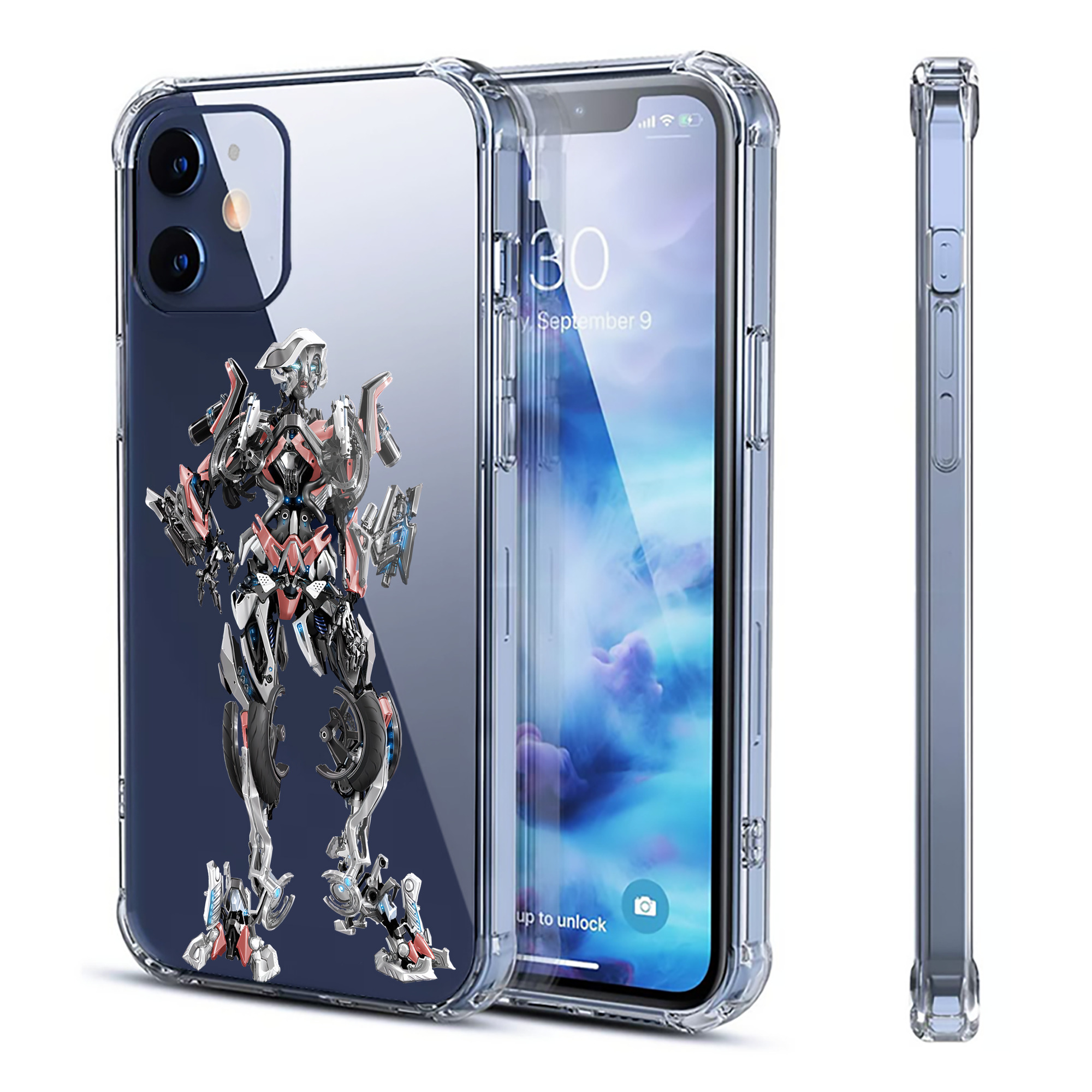 （画像用） Transformers トランスフォーマー 【iPhone 12シリーズ対応】透明スマホケース（クリアソフトケース）